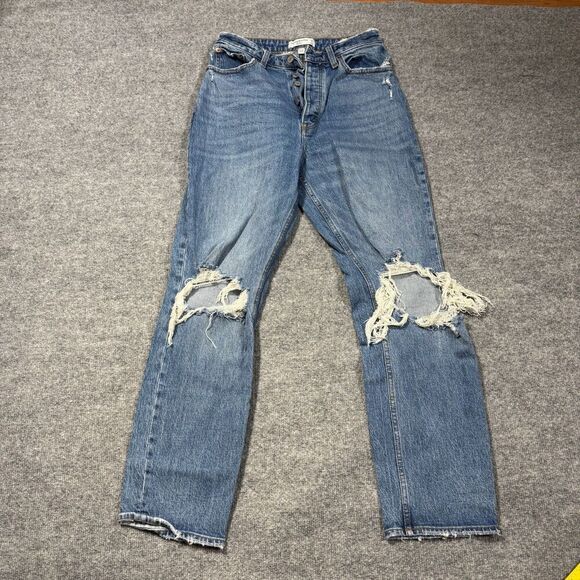Abercrombie & Fitch Denim - Abercrombie & Fitch Jeans Womens 27/4 Dad High Rise Curve Love Distressed 27x29